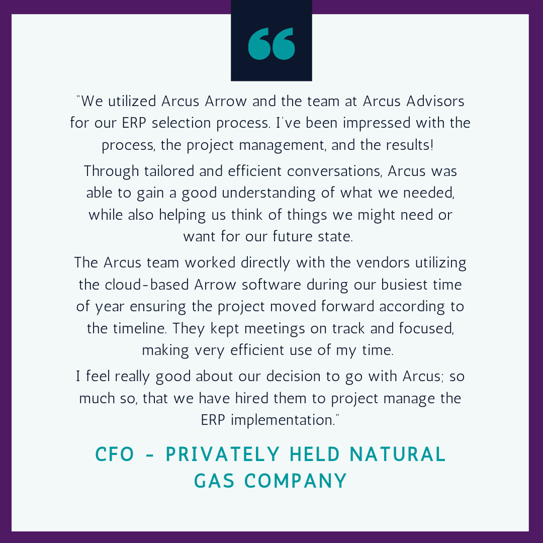 Arcus Advisors Testimonial
